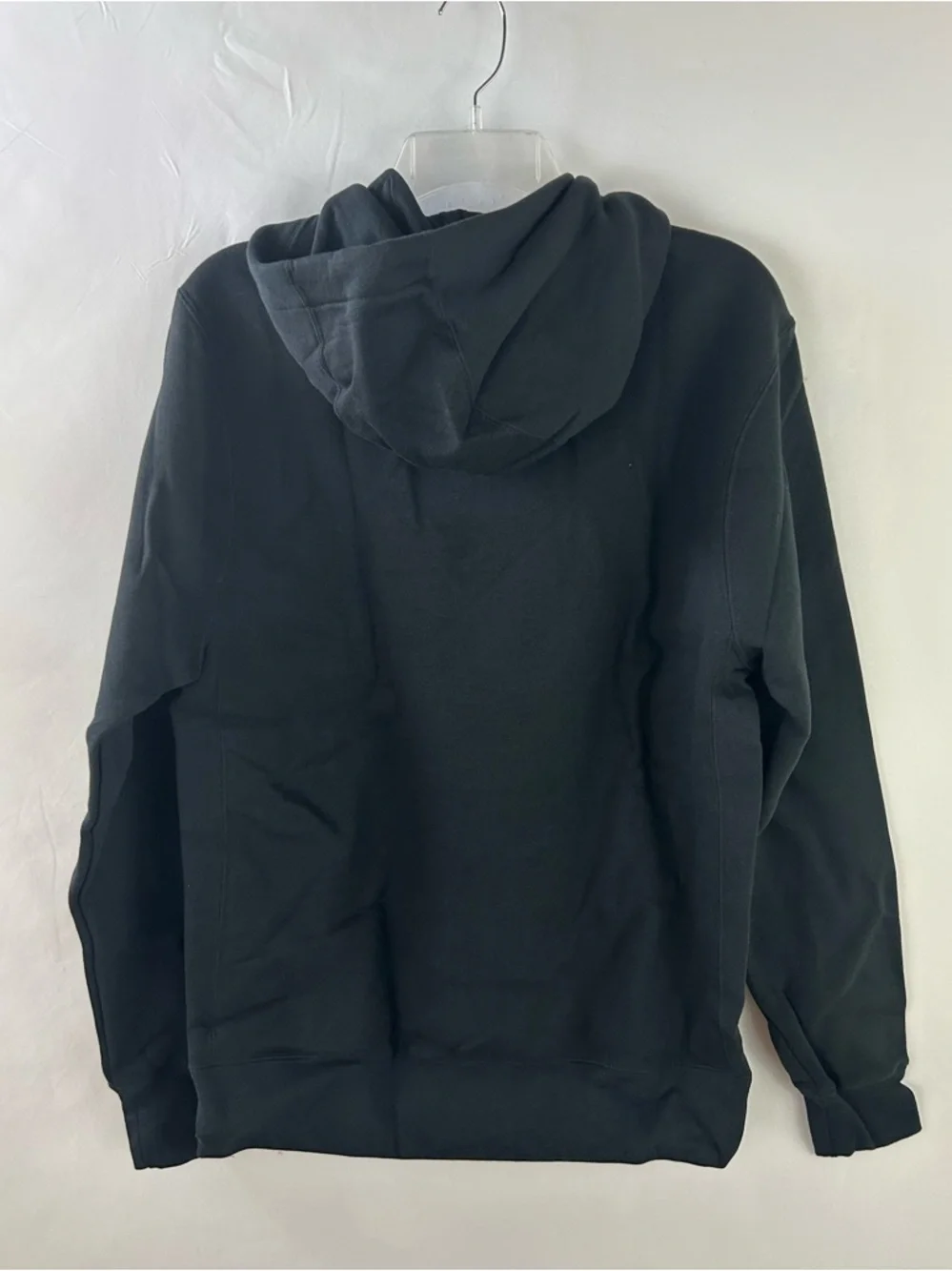 NEW Nike Black Pullover Hoodie with White Swoosh Logo Men's Small - Picture 5 of 5